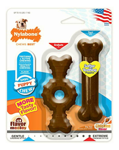 Nylabone Cachorro Masticar Anillo Hueso