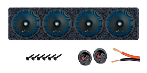 Combo Cuatro Medio 8 Audiopipe 600 Rms 1200 W Rackera Comple