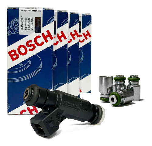 Jogo 4 Bicos Bosch 65lbs 0280156453 + Jogo Prolongador 29mm