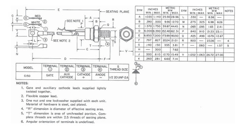 C150n Scr-tiristor 100a 800v To-94