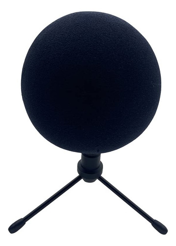 Filtro Viento Para Microfono Bola Nieve Azul Cubierta Peluda