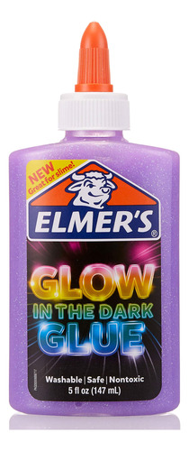 Elmer's Pegamento Liquido Morado Que Brilla Oscuridad 5 Onza