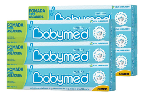 Cimed Babymed Kit 6 Pomadas Para Prevenção De Assaduras azul 45g