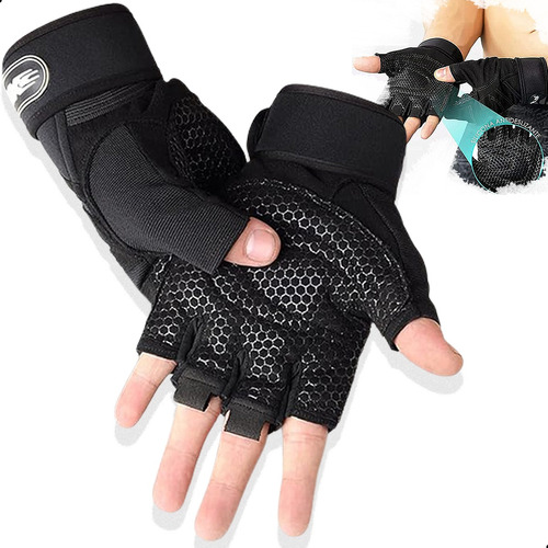 Guantes Con Muñequera Gimnasio Pesas Gym Sports Deporte