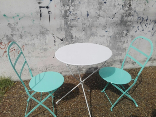 Silla Y Mesa Plegables Quilmes Para Jardín Y Negocio