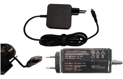 Carregador 45w Usb Type-c Para Hp Spectre 13 Elite X2 Le08