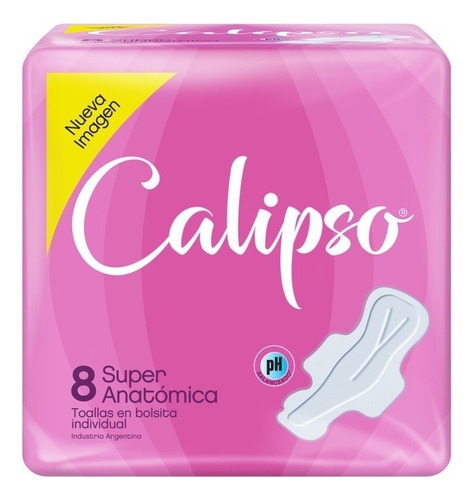 10 Calipso Toalla Fem Super Anatomica Cola Less X 8