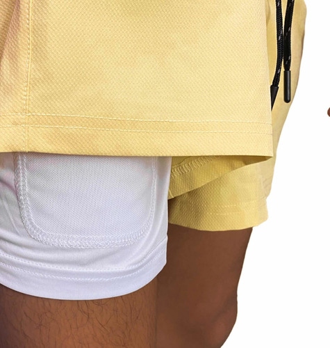 Short Calvin Klein Deportivo Color Amarillo 100% Original