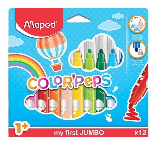 Marcador Maped 846020 Color Peps Jumbo X 12