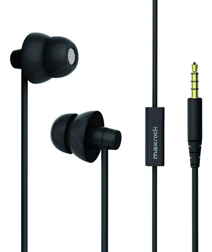 Auriculares Internos Maxrock Tapon De Oido Negro