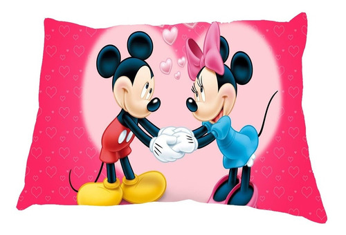 Cojín Decorativo Mickey Mouse And Minnie Mouse Personalizado