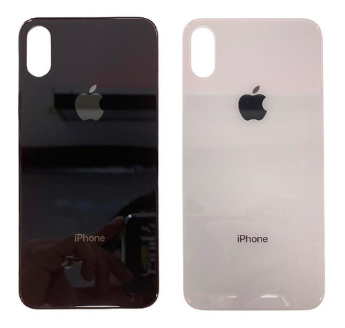 Tapa Trasera Para iPhone X Original En Vidrio Negro Y Blanco