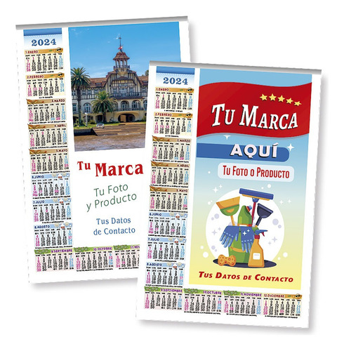 Almanaque Calendario 23x31cm C/publicidad X25u.