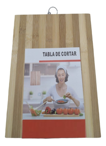 Tabla Para Picar De Bambú Con Argolla 45x32x2 Cm