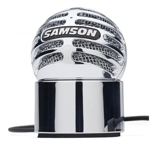 Microfono Usb Condenser Samson Meteorite Cromado Con Base