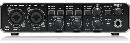 Interfaz Behringer Umc-204hd Negro