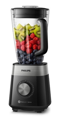 Licuadora Philips Serie 5000 HR2242 3 L negra con jarra de tritan 220V