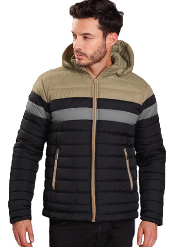 Chaqueta Hombre Acolchada Impermeable Invierno Con Capota Capucha Abrigo Moda Masculina Liviana Urbana Ropa De Calle Calidad Premium