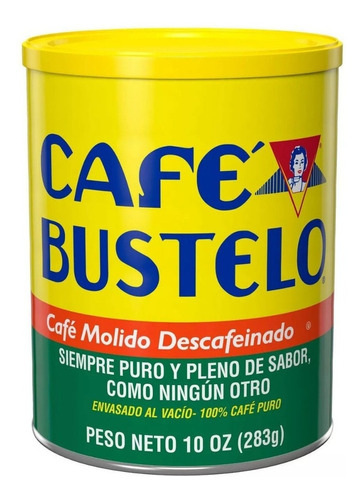 Café Bustelo Decaf  Style Dark Roast  (al Vacio)283grs.