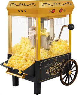 Máquina Para Preparar Palomitas Nostalgia Dorado Cine Retro