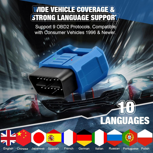 Obd2 Scanner Bluetooth, Lector De Código De Automóvil Con Ap