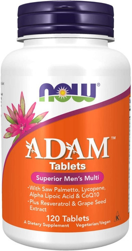 Multivitaminas Adam Para Hombre Now 120 Tabletas
