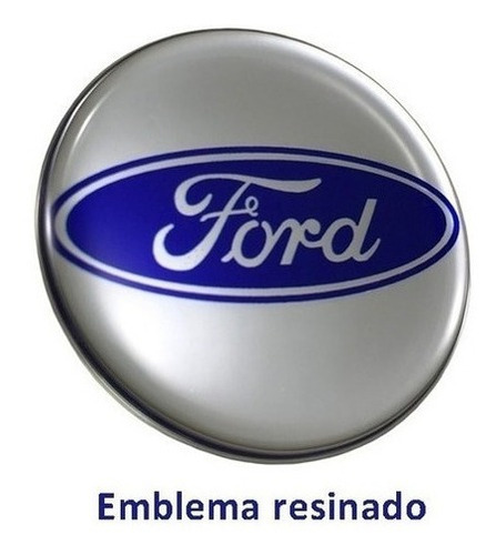 Jogo Emblemas Resinados Ford Cinza Original