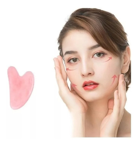 Gua Sha Facial Cuarzo Rosa Para Tratamiento De Masaje Facial