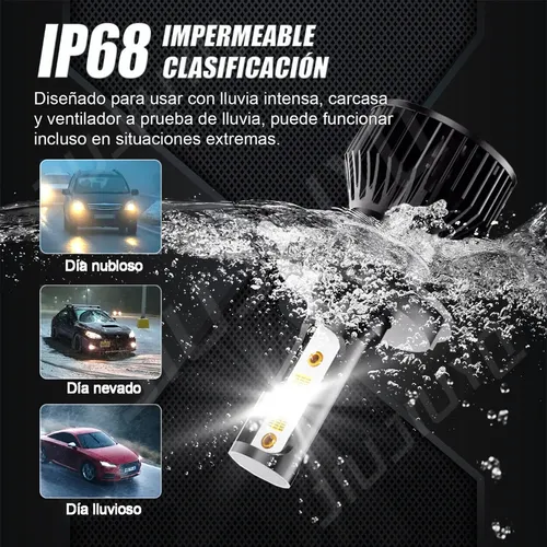 Dp. H4 Blanco Kit Faros Led Luz Alta Y Baja Para Hyundai