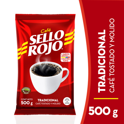 Café Sello Rojo Molido 500gr 100% Colombiano 