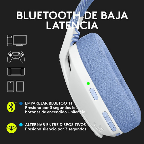 Audífonos Logitech G435 Lightspeed Inalámbricos Bluetooth Li