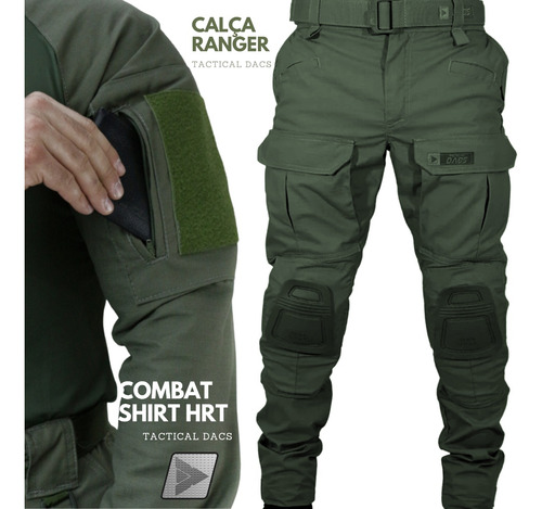 Farda Calça Tática Ranger + Combat Shirt Hrt Tactical Dacs