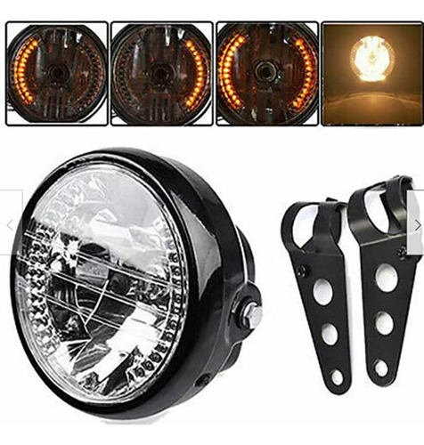 Faro Led 7'' Redondo H4 Ojo De Ángel For Harley Daymaker