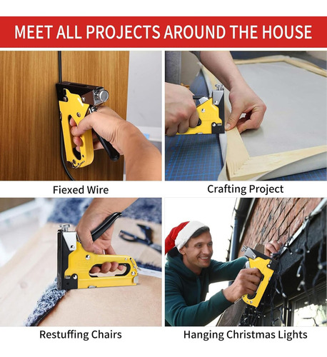 Engrapadora Tapiceria 4 En 1, Grapadora Para Madera Con