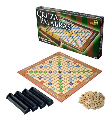 Juego De Mesa Palabras Cruzadas 2/4 Jugadores Fichas Madera