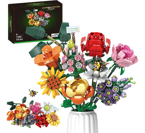 Set De Construcción De Ramo De Flores Colección Botánica Par