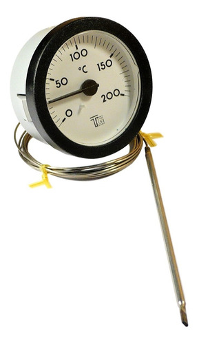 Termómetro de cuadrante de acero inoxidable análogo de calibre 0-350C 1,5m Sensor De Temperatura