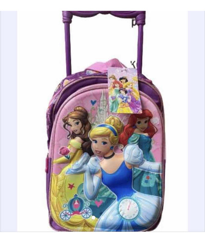 Mochila Disney Frozen Con Ruedas Y Cartuchera