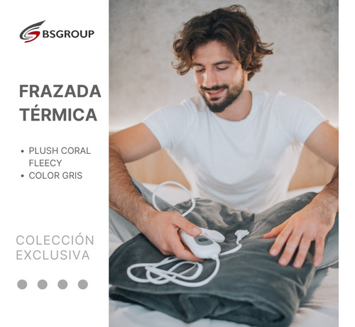 Frazada Manta Eléctrica Con Control Temperatura Plush Grande