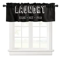 Comprar Nhj Home Cortina Cenefa Para Ventana Palabra Lavanderia Sala