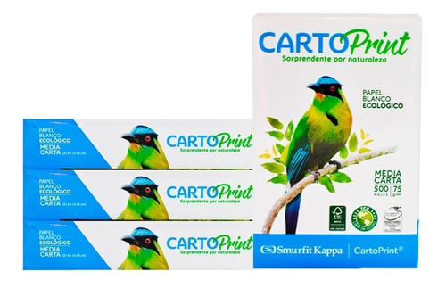 Resma Cartoprint Papel Bond 1/2 Carta X 20 Uds