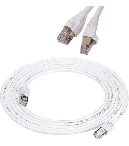 Cable De Red S/ftp Patch Cord Cat6a Blindado 10 Metros