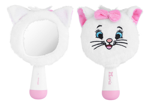 Miniso Espejo De Mano Disney Marie Sintético Blanco 10.5x15