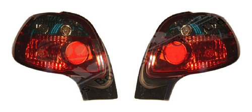 Focos Traseros Izq/der Auto Peugeot 206 (rojo/fume/tuning)