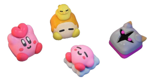 Paquete 4 Keycap Kirby Impreso En Resina 3d