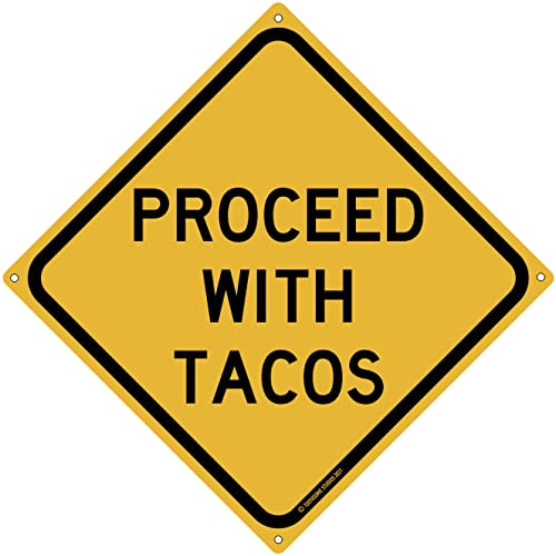 Proceda Tacos Señal De Tráfico Divertida De 12 X 12