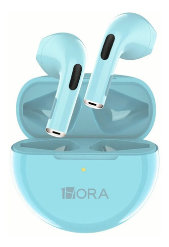 Audífonos In-ear Bluetooth Auriculares 6 Horas De Bateria Color Celeste
