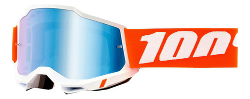 Goggles 100% Accuri 2 Sevastopol  Motocross Donwhill Enduro Color De La Lente Azul Color Del Armazón Blanco