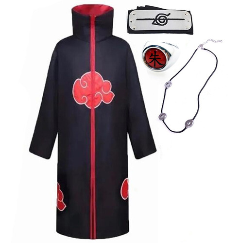 Akatsuki Cloak+diadema+anillo+collar Disfraces De Naruto