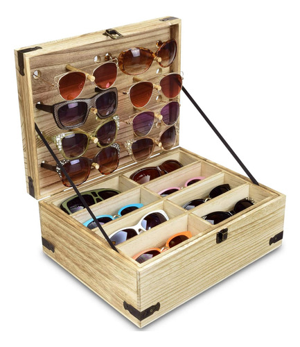 Estuche De Madera Para Almacenamiento De Gafas De Sol, Organ